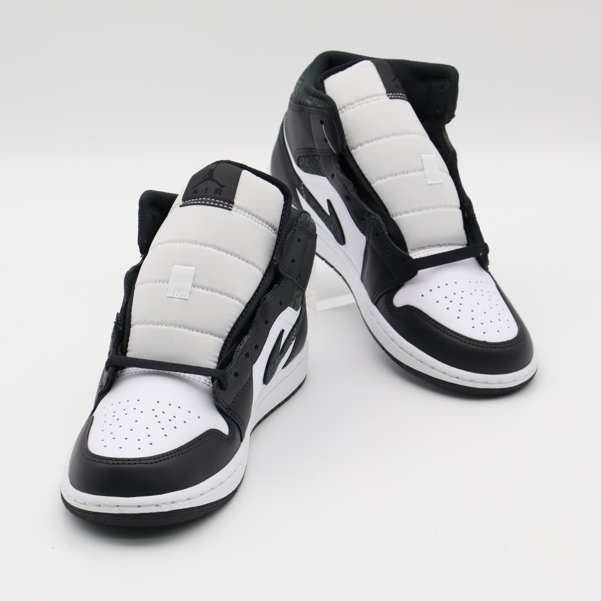 FB9911-001 Nike Air Jordan 1 Mid Panda Elephant (Men's) | eBay