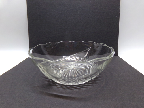Vintage Clear Cut Glass Divided Mayonnaise Dish Diamond Design EUC - Picture 7 of 11