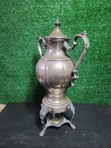 Vintage Beverage Dispenser W Burner Silver Over Copper - Sheridan Silver Company - Picture 3 of 11