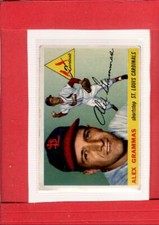 1955 Topps #21 Alex Grammas VG Very Good Cardinals UER ID:59890