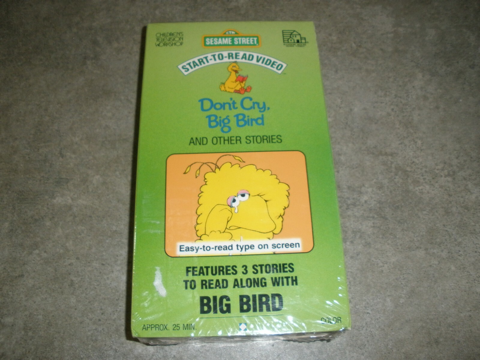 Sesame Street Start To Read Don't Cry Big Bird NEW Sesame Street - Start-To-Read Video: Don't Cry, Big Bird (VHS, 1994
