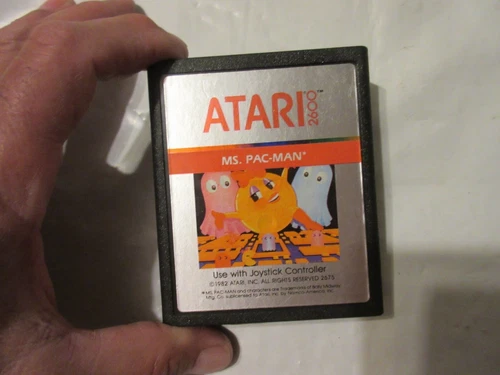 Vintage Atari 2600 Ms. Pac-Man Video Game Cartridge 1985 