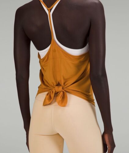 Lululemon NWT Modal-Silk Yoga Tank Top Orange Size 8