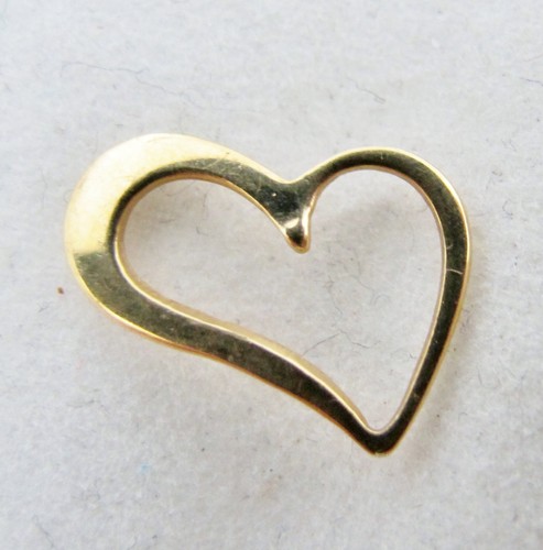 6 colgantes de oro amarillo de 14K en forma de corazón, 2 con diamantes (0,725" a 0,35") - Imagen 10 de 12