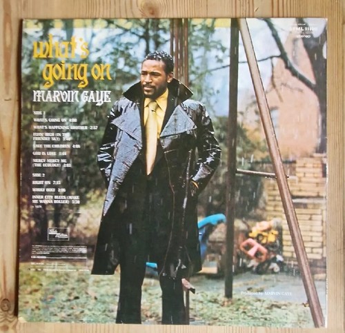 Marvin Gaye What's Going On 1st UK Press Vinyl LP Textured Sleeve Tamla Motown - Foto 2 di 18