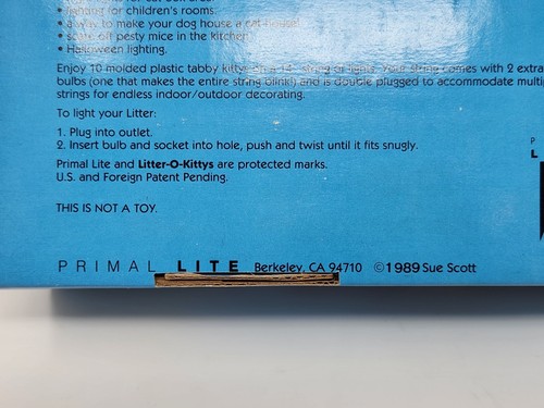 Neu im Karton SUE SCOTT Litter O Kittys orange Tabby Katze Lichterkette FUNKTIONIERT! - Bild 12 von 13