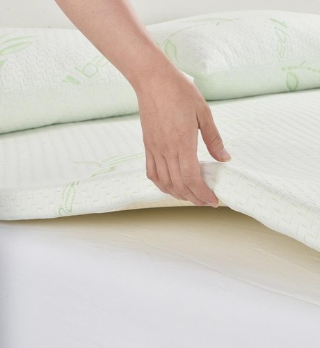2cm & 4cm Thick Bamboo Memory Foam Mattress Topper Orthopedic Anti Allergic - Picture 16 of 23