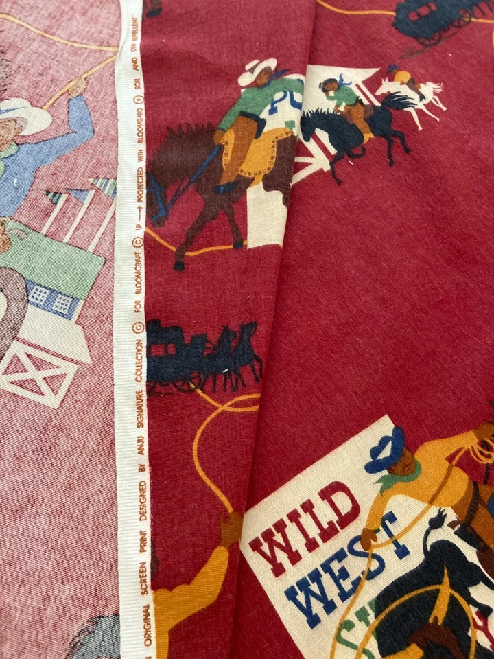 Wild West Cowboy Cotton Fabric BY THE YARD - Image 3 of 4