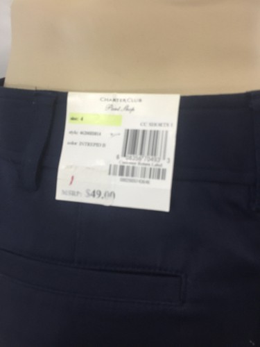 Charter Club Shorts Damen Modern Fit Bermuda gerades Bein marineblau Größe 4 - Bild 5 von 6