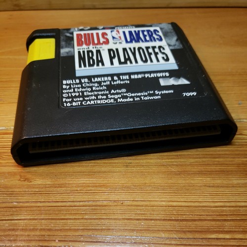 Bulls vs. Lakers and the NBA Playoffs (Sega Genesis, 1991) Cartridge only - Picture 5 of 6