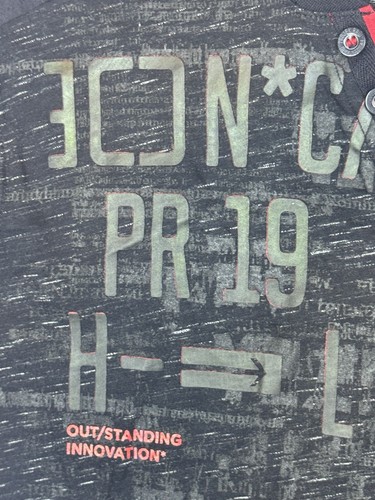 Camiseta de manga corta con bolsillo Henley Projek Raw para hombre Talla pequeña NWT Negro - Imagen 7 de 16