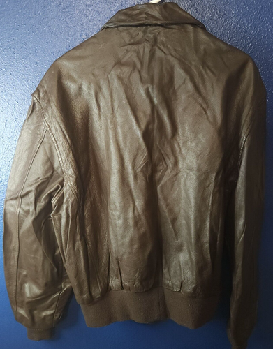 Vintage Cooper A-2 100% Goatskin Leather USAF Flight Full Zip Bomber Jacket 48 R - Picture 2 of 9