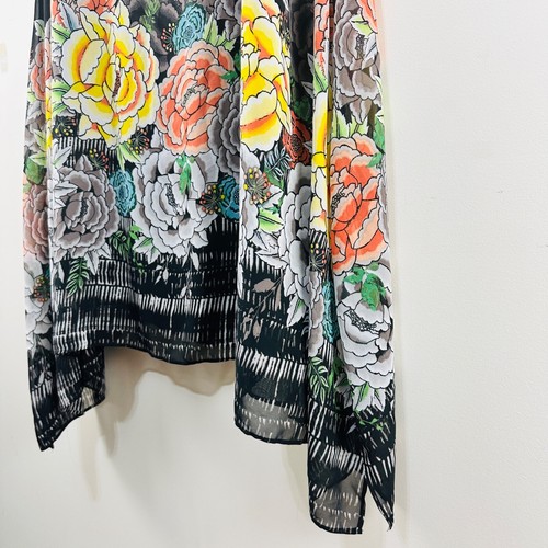 Autograph Shift Dress Black Floral AU UK 24 Oriental Pink Yellow Blue Green - Picture 7 of 17