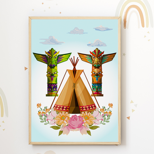 Waldtiere Bilder 6er Set DIN A4 Kinderzimmer Wandbilder Babyzimmer Poster Deko - Bild 7 von 9