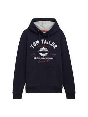 Tom Tailor Herren Kapuzenpullover PRINT - Regular Fit S M L XL XXL 3XL Baumwolle