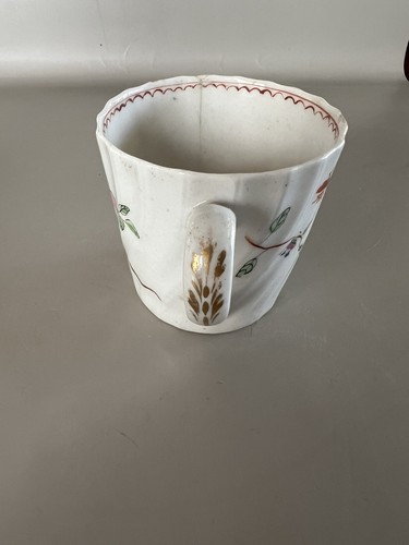Antica tazza da tè, tazza da caffè e piattino in porcellana Chamberlain Worcester, C. 1840 - Foto 12 di 15