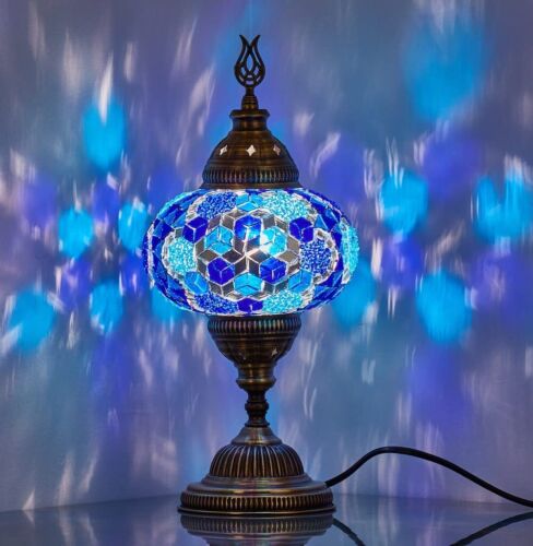 DEMMEX Tiffany Style Colorful Handmade Glass Mosaics Table Lamp - Picture 15 of 105