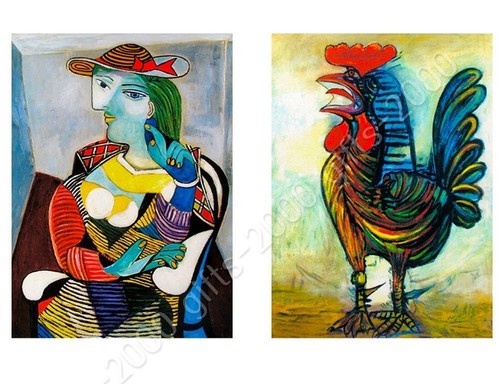 Marie Therese Rooster by Pablo Picasso | Canvas (Rolled) | Set Of 2 Wall art - Picture 8 of 21