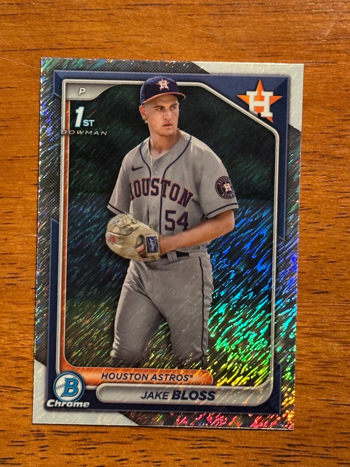 2024 Bowman Chrome Jake Bloss 1st Shimmer Refractor Houston Astros #BCP-189