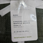 POTTERY BARN (SET OF 3) EUROPEAN FLAX LINEN WAFFLE COMFORTER SHAM EURO ~ CYPRESS