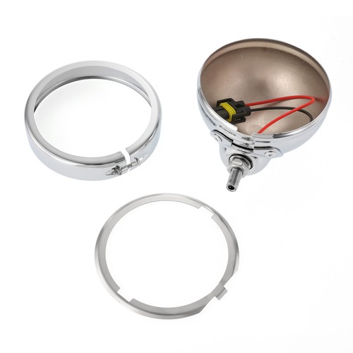 4.5" Motorcycle LED Fog Passing Lights Auxiliary Lamp Chrome Housing Bucket - Picture 5 of 12