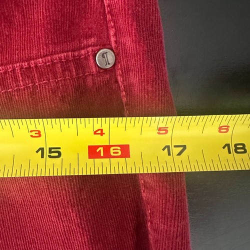 Pilcro and the Letterpress Corduroy Pants Women's 31 Red Mid Rise Straight Leg - Picture 11 of 13