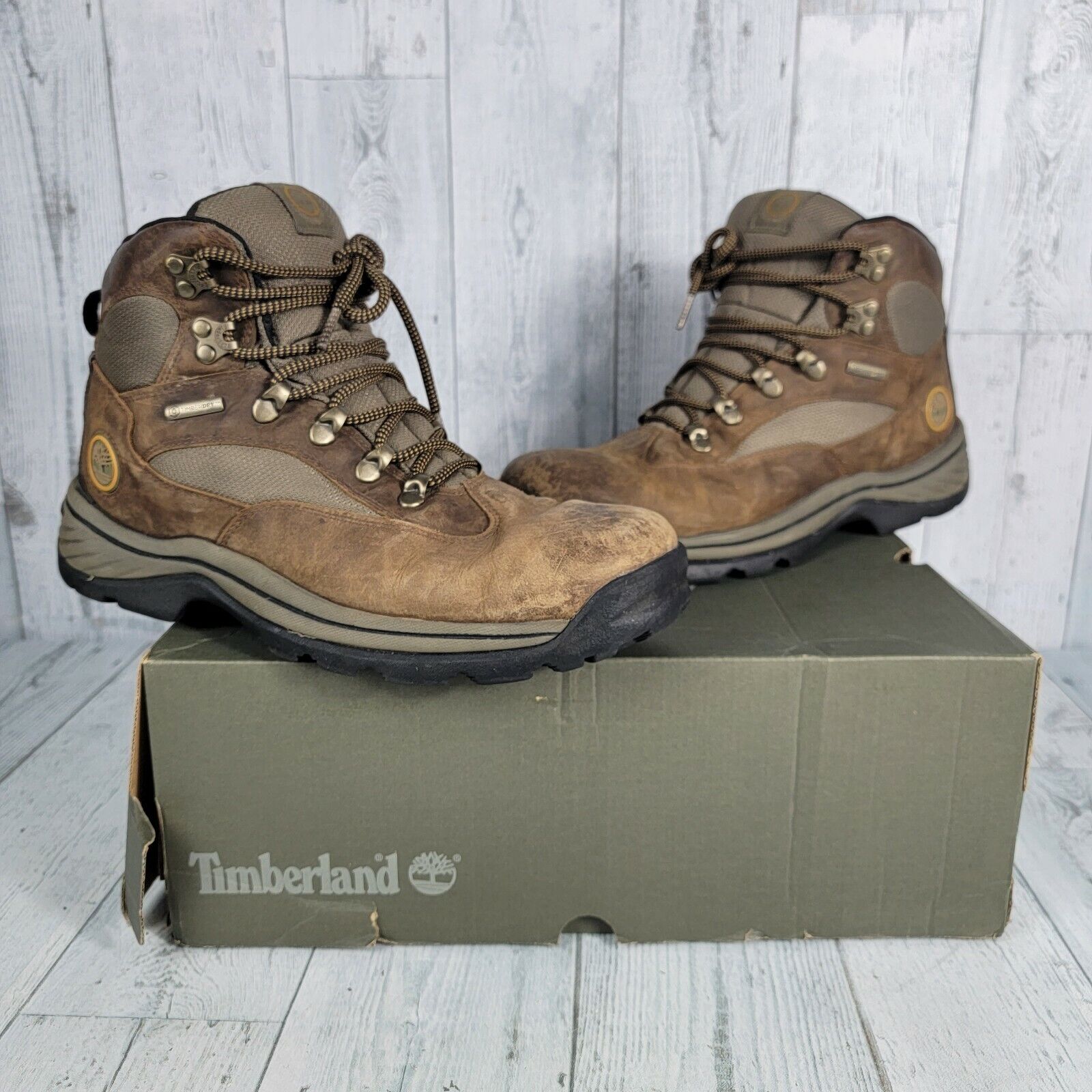 Inspector Amplia gama rosado Timberland Mens White Ledge Mid Waterproof Medium Brown Hiking Boots Size 9  G1 | eBay