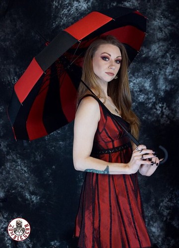 Shrine Clothing rot und schwarz Carny Kleid - Bild 1 von 3