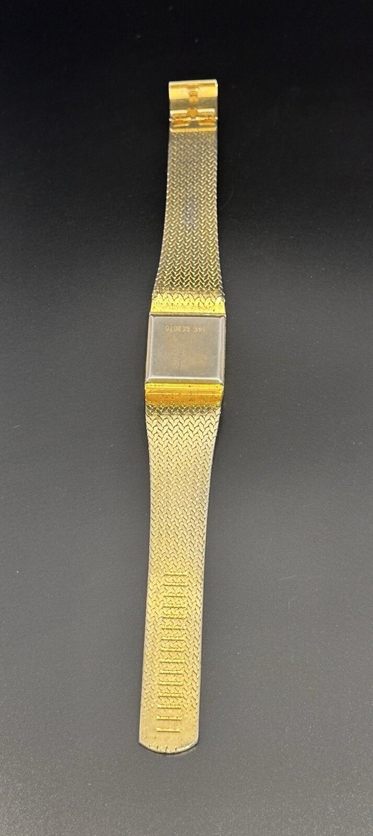 Vintage 14k GE3676 Electroplated Gold Mens Watch Band Tank Style