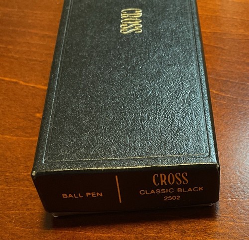 Cross Classic Century Black Satin Gold Ballpoint Pen 2502 w Box - Picture 2 of 4