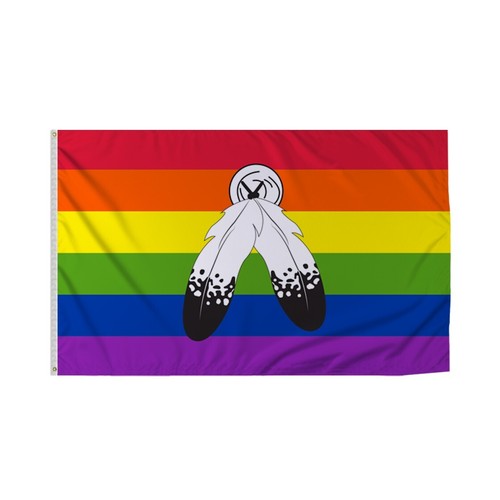 PromoPatriot's Two-Spirit Rainbow Pride Flag - Multi Size Variation - Pride Flag - Bild 6 von 9