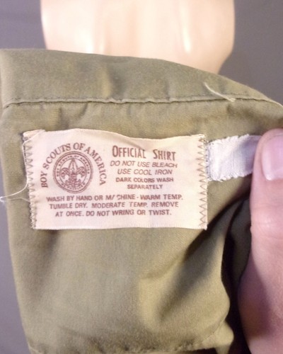 vintage 50s 60s BSA Boy Scouts Loop Collar Shirt RARE Patches Nampa-TSI Flap L - Picture 8 of 8