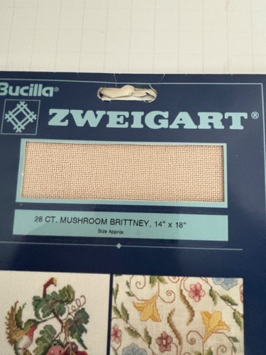 NIP Bucilla Zweigart 28ct needlecraft needlepoint fabric Mushroom Brittney - Picture 3 of 3