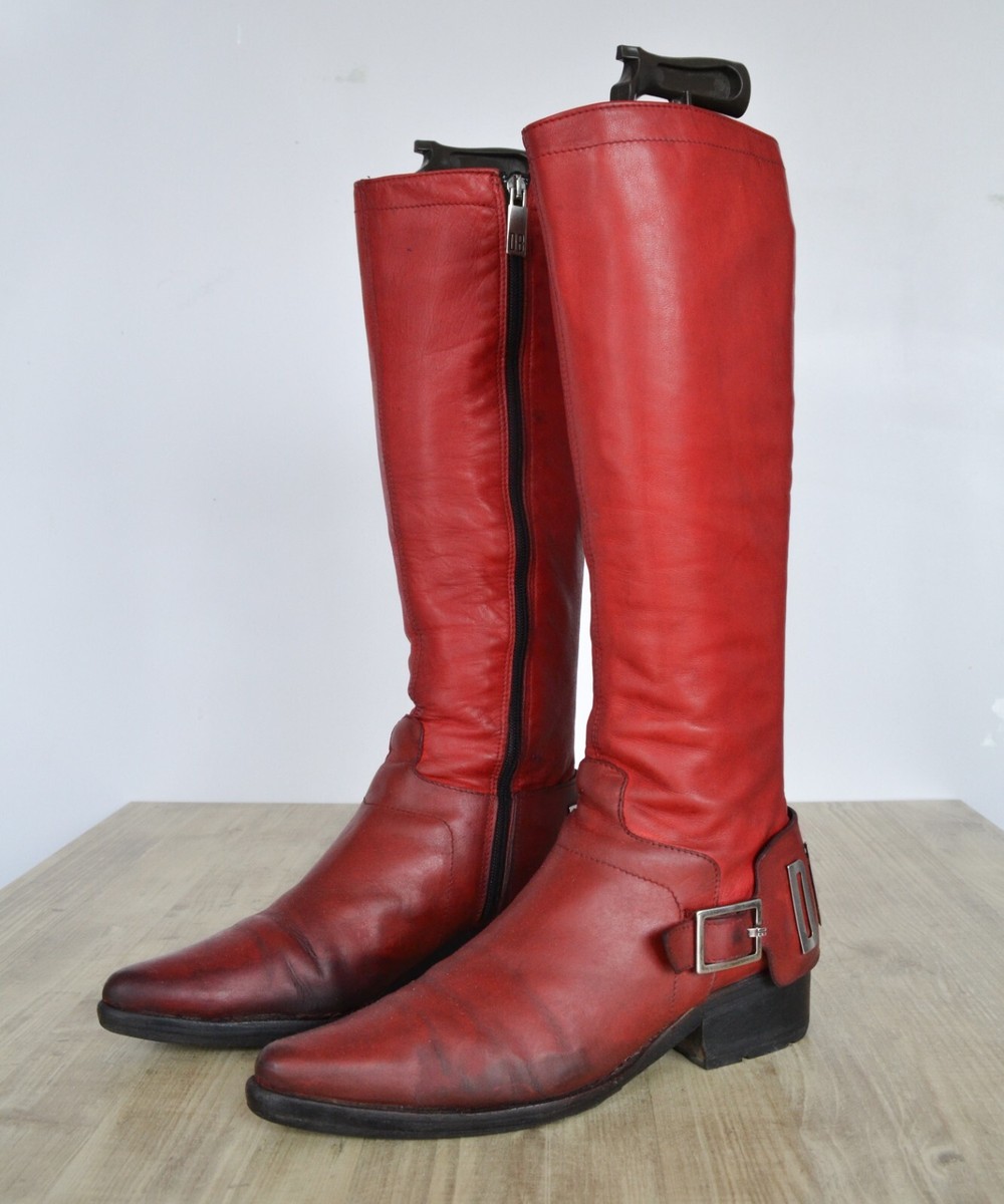 DIRK BIKKEMBERGS　ベルクロ　スキーブーツ　レッド 42 Dirk Bikkembergs Red Velcro Boots FW/95 – akaibu.co