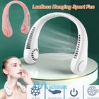Portable USB Rechargeable Neckband Sport Fan Neck Hanging Dual Cooling Mini Fan