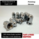 32 Chrome 9/16-18 Alcoa Wheels Dually Lug Nuts For 1994-2011 Dodge Ram 2500 3500