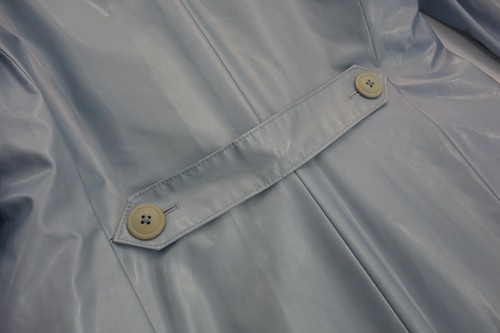 Vintage 1980's Yves Saint Laurent 'Variation' Shiny Blue Coat - YSL RARE - Picture 6 of 20