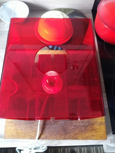 Retro Red Perspex endon lamp See Pictures For Condition - Picture 3 of 12
