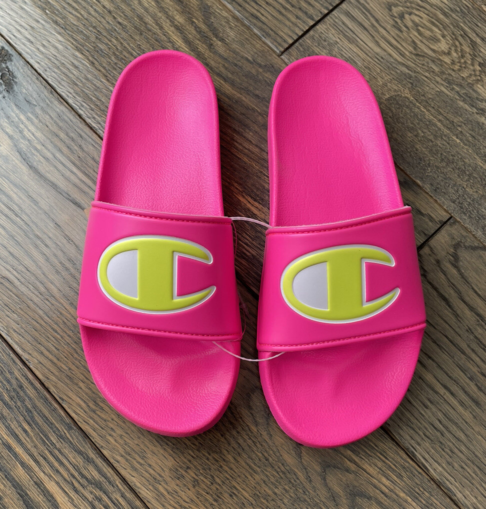 Champion Youth Girls IPO R Logo Slide Sandals Hot Pink Size US 3 NWT eBay