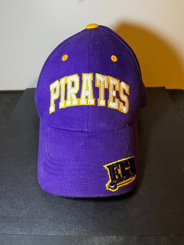 Gorra de béisbol East Carolina Pirates ECU ajustada púrpura plana Bill - Imagen 2 de 6