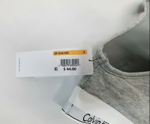 Bralette acolchado de algodón moderno para mujer Calvin Klein - talla pequeña - gris - nuevo con etiquetas - Imagen 6 de 9