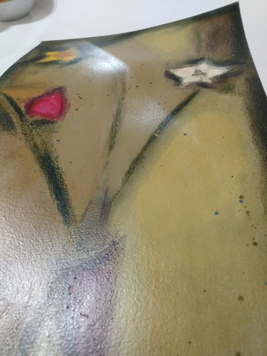 ELYA DECHINO "Still Life" ORIGINAL Mixed Media, Hand Signed w/ LOA SZ 44" x 30" - Picture 13 of 16