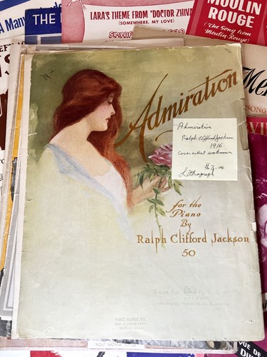 Sheet Music Lot Of 20 Pieces Moulin Rouge Roy Rogers Artwork Antique Decor - Picture 7 of 11