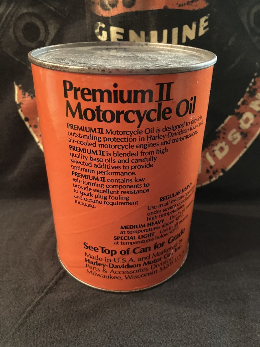 Harley Davidson Premium II Motorcycle Oil Can 1 Quart