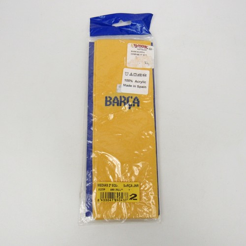 FC Barcelona Barca Soccer Socks Official FCB Yellow Blue NEW - Picture 1 of 4