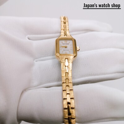 CITIZEN Kii: EG2043-57A Gold Eco Drive Solar Women's Watch New in