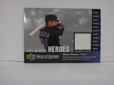 2002 Upper Deck Piece Of History Tape Measure Heroes Jersey Mike Piazza HOF