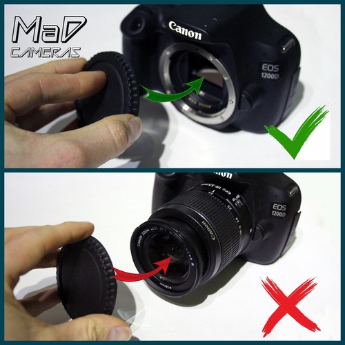 Rear Lens Cap Camera Front Body Cap Set Compatible with Canon EOS EF EF-S Bulk - Picture 9 of 19