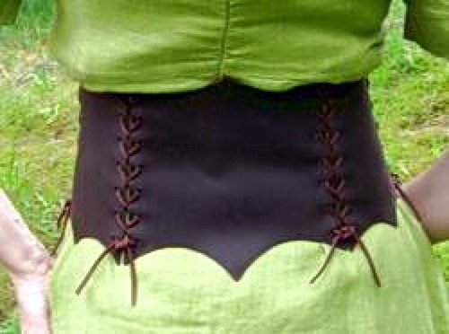 Ledermieder Schnürmieder Mittelalter Miedergürtel Leder Gürtel LARP Mieder - Picture 2 of 4