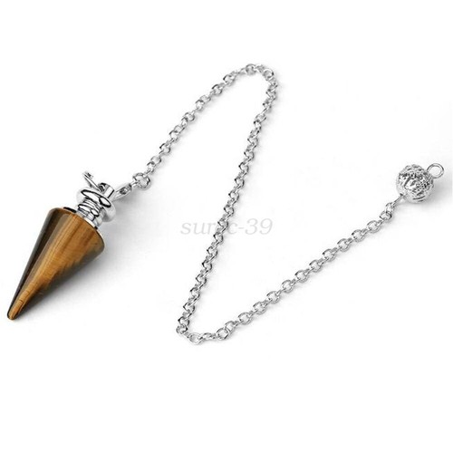 Gemstone Rock Amulet Healing Crystal Reiki Pendulum Pendant Conical Pendulum - Picture 17 of 20